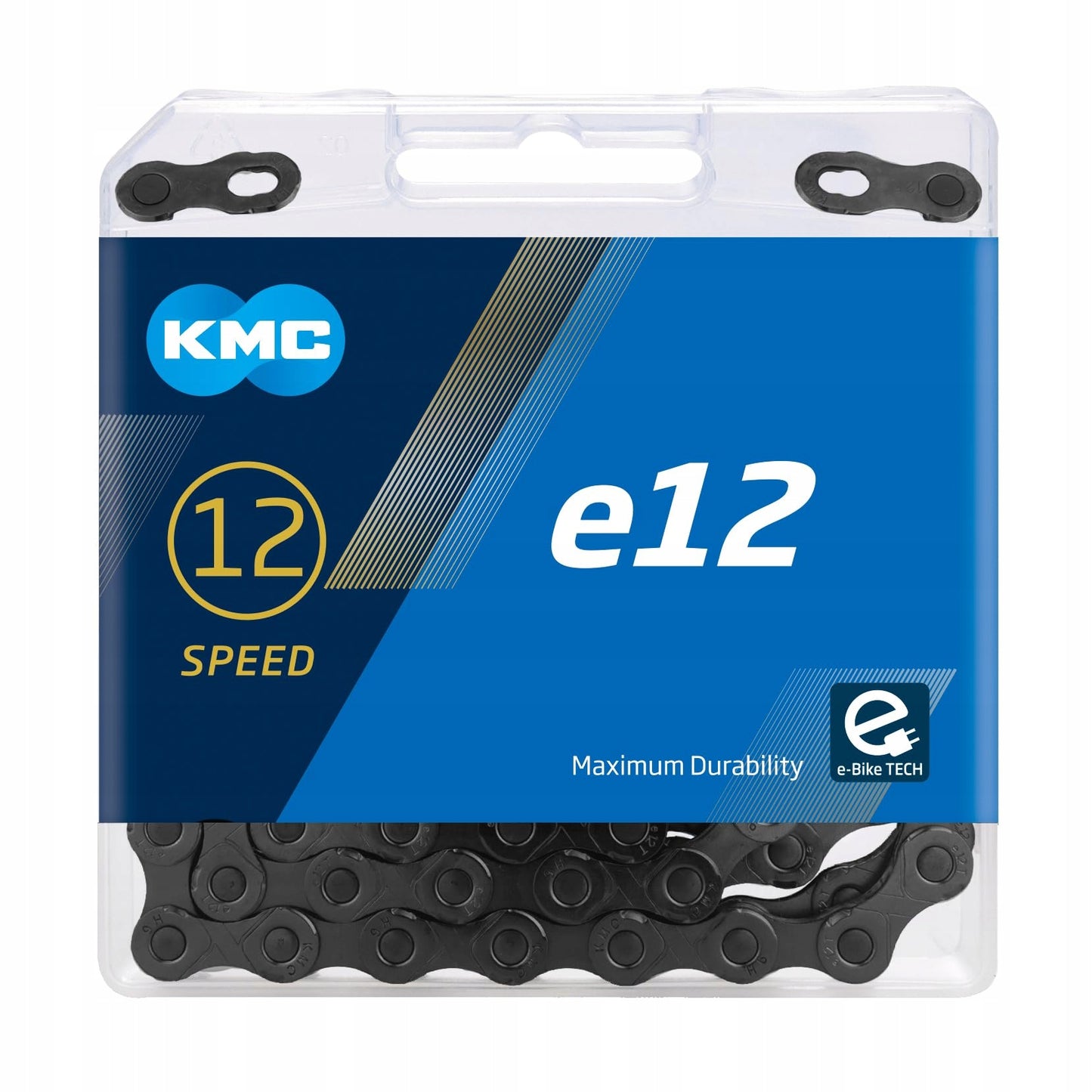 Łańcuch rowerowy 12rz. KMC Elekt. E12 BkTech 130og. Box BE12TBB30