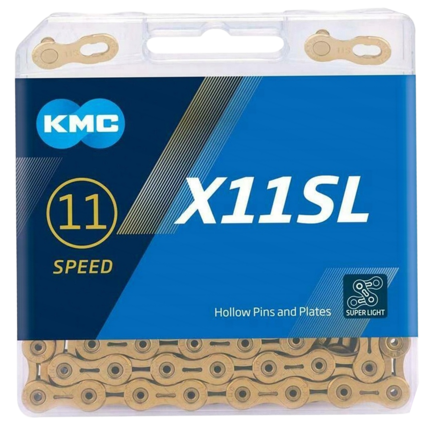 Łańcuch rowerowy 11rz. KMC X11SL Ti-N Złoty 118og. BX11SLTI-N18