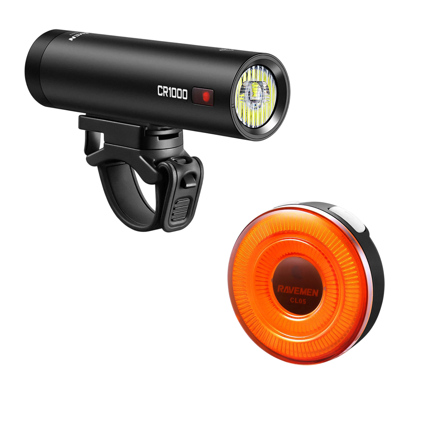 Zestaw lamp rowerowych Ravemen LS20 (CR1000+CL05)