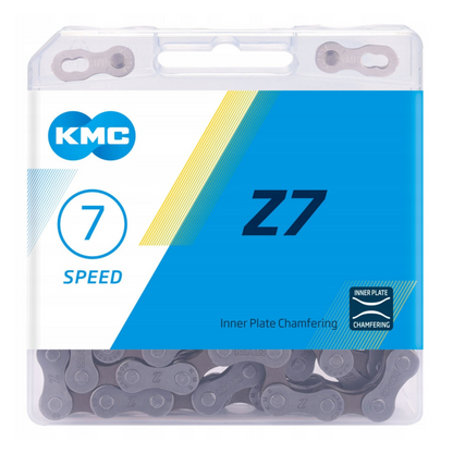 Łańcuch rowerowy 8rz. KMC Z7 Grey/Brown 114og. BZ07GB114