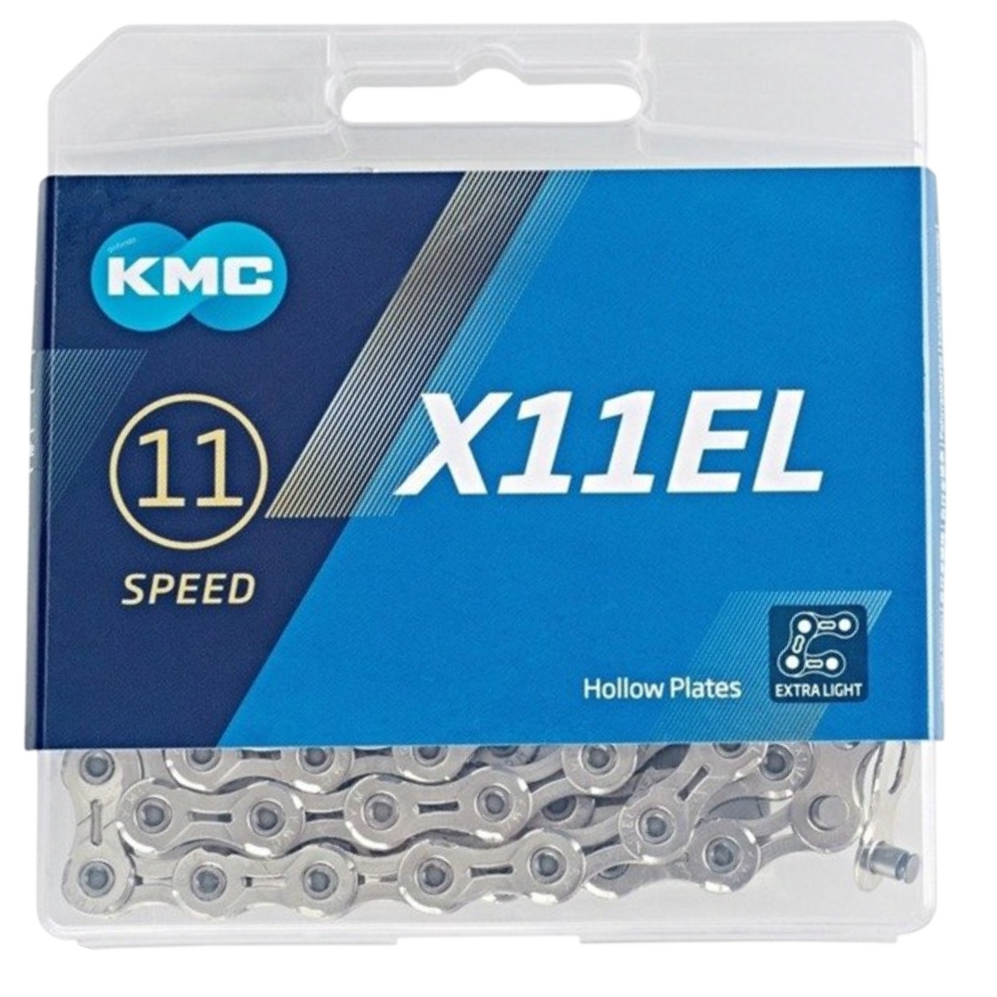 Łańcuch 11rz. KMC X11EL Srebrny 118og. BX11ELN18