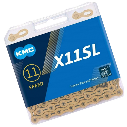 Łańcuch rowerowy 11rz. KMC X11SL Ti-N Złoty 118og. BX11SLTI-N18